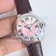 Replica Cartier Ballon Bleu De Cartier Pink Mop Dial Brown Leather Strap Watch (2)_th.jpg